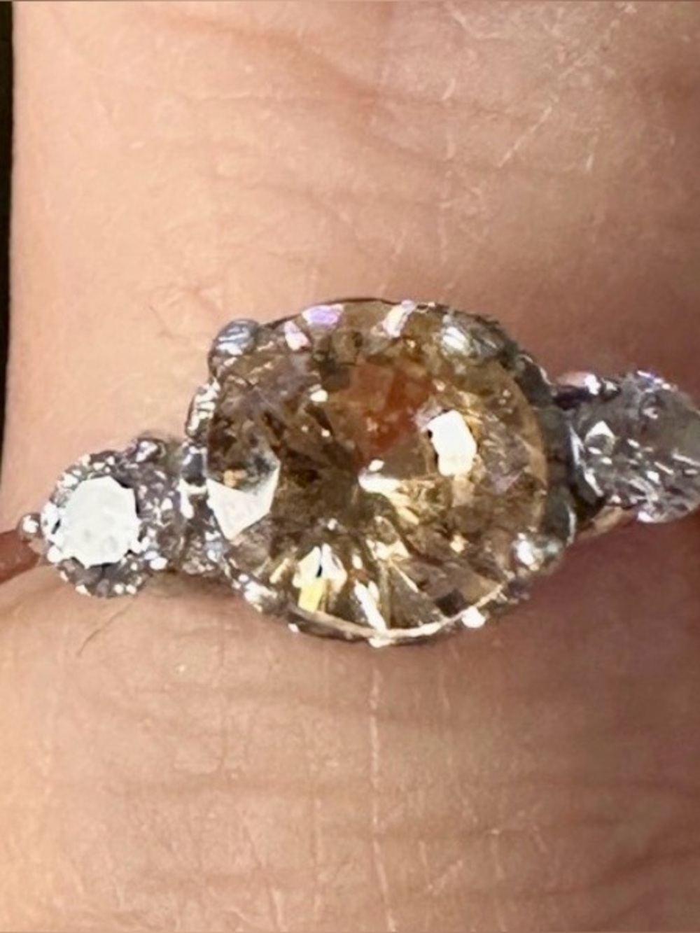 Morganite and Sterling Silver Ring